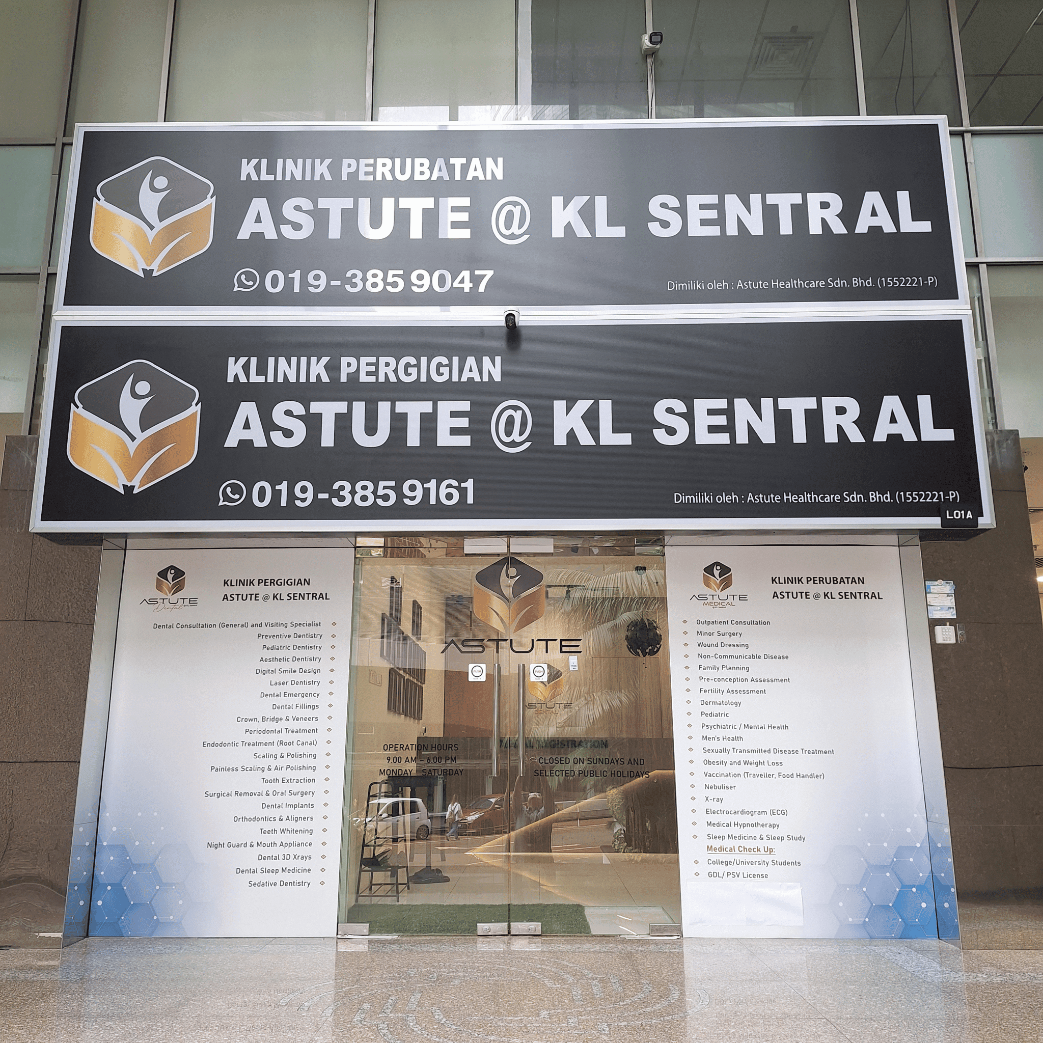 Medical and dental clinic in KL Sentral